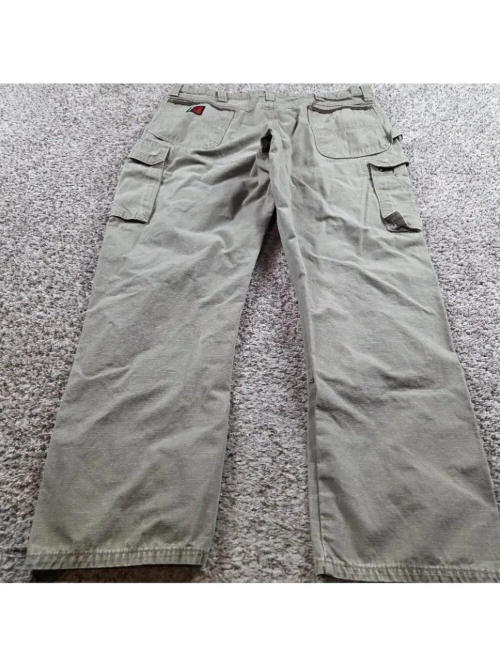Wrangler Riggs Workwear Pants Mens 40x32 Beige Ripstop Carpenter Double Knee